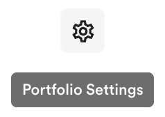 The Portfolio Settings gear icon with its tooltip.